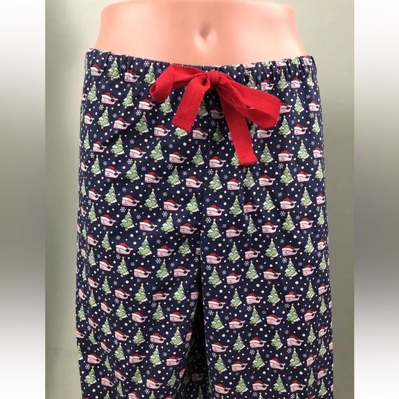 Vineyard Vines Santa Whale Stretch Cotton Christmas Lounge Pants Size Large - Picture 6 of 12